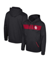Colosseum Men's  Black Oklahoma Sooners Quarter-zip Hoodie In Black