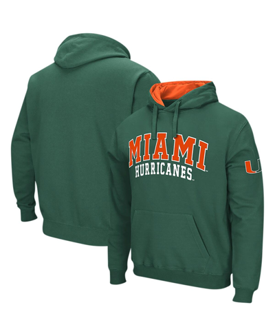 Colosseum Men's Green Miami Hurricanes Arch Logo 3.0 Pullover Hoodie