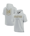 FANATICS SIGNATURE MEN'S AND WOMEN'S FANATICS SIGNATURE GRAY LAFC SUPER SOFT FLEECE SHORT SLEEVE PULLOVER HOODIE