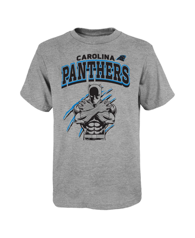 Outerstuff Kids' Big Boys Heather Gray Carolina Panthers Black Panther T-shirt