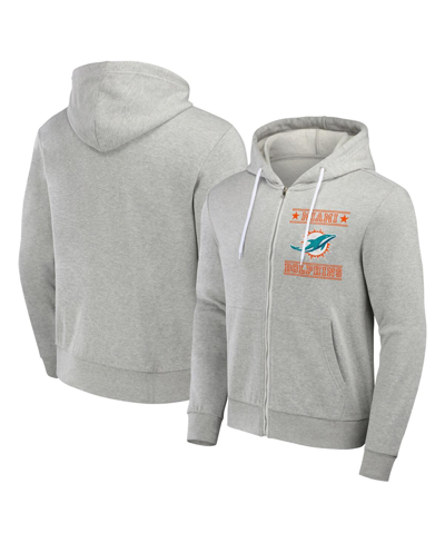 Fanatics Men's Nfl X Darius Rucker Collection By  Gray Miami Dolphins Domestic Full-zip Hoodie