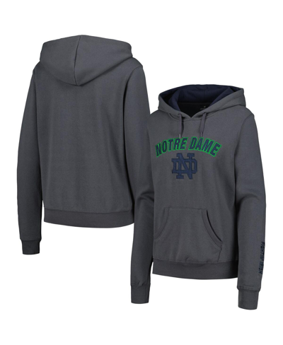 Colosseum Women's  Charcoal Notre Dame Fighting Irish Arch And Logo Pullover Hoodie