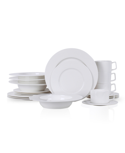 Stone Lain Sylvie 20pc Bone China Dinnerware Set In White