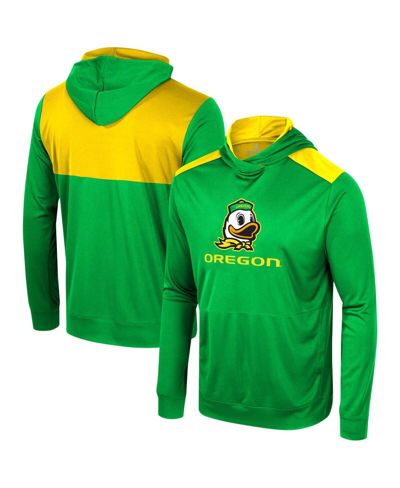 Colosseum Men's  Green Oregon Ducks Warm Up Long Sleeve Hoodie T-shirt