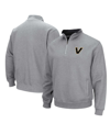 COLOSSEUM MEN'S COLOSSEUM HEATHER GRAY VANDERBILT COMMODORES TORTUGAS QUARTER-ZIP JACKET