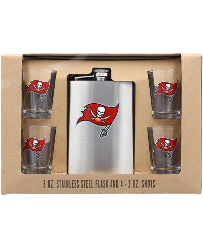 Memory Company Tampa Bay Buccaneers 8 oz Stainless Steel Flask And 2 oz Shot Glass Set In Silver