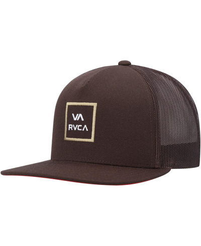 Rvca Men's  Brown Va All The Way Trucker Snapback Hat