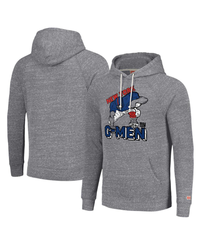 Homage Men's And Women's  Gray New York Giants Hyperlocal Raglan Pullover Hoodie