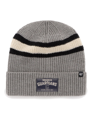 47 Brand Men's ' Graphite Cleveland Guardians Penobscotâ Cuffed Knit Hat