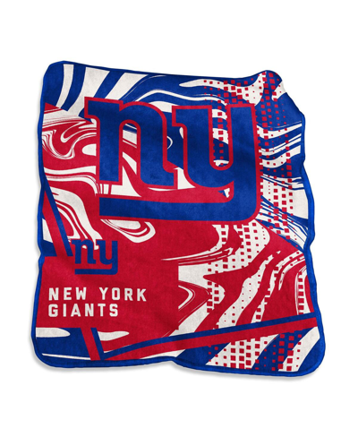 Logo Brands New York Giants 50" X 60" Swirl Raschel Throw Blanket In Multi