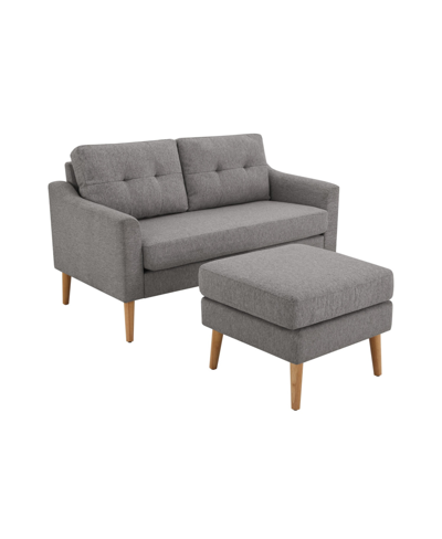 Serta Astrid 56" 2-pc. Loveseat And Ottoman Set In Charcoal