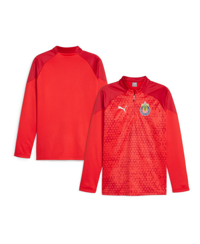 Puma Men's  Red Chivas 2023/24 Quarter-zip Fleece Top