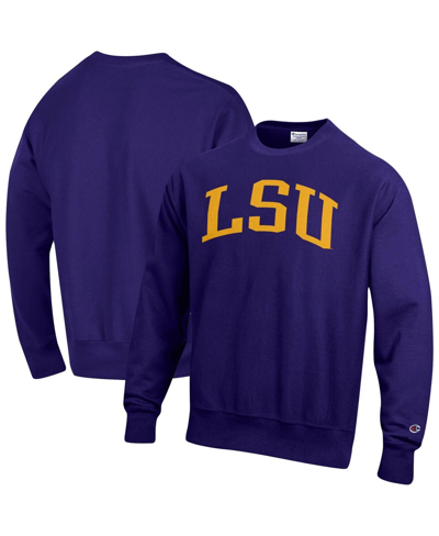 Champion Purple Lsu Tigers Arch Reverse Weave Pullover Sweatshirt