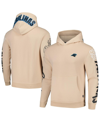 THE WILD COLLECTIVE MEN'S AND WOMEN'S THE WILD COLLECTIVE CREAM CAROLINA PANTHERS HEAVY BLOCK PULLOVER HOODIE