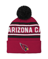 OUTERSTUFF YOUTH BOYS AND GIRLS CARDINAL ARIZONA CARDINALS JACQUARD CUFFED KNIT HAT WITH POM
