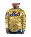 STARTER MEN'S STARTER GOLD NEW YORK METS 2023 SUBWAY SERIES BRONX BOMBER FULL-SNAP JACKET