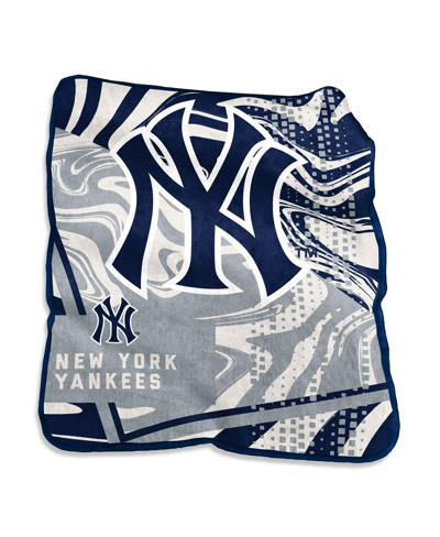 Logo Brands New York Yankees 50" X 60" Swirl Raschel Throw Blanket In Multi