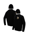 Pro Standard Men's  Black Minnesota Vikings Crewneck Pullover Sweater And Cuffed Knit Hat Box Gift Se In Black