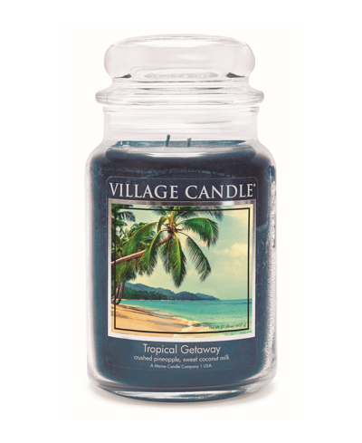 Village Candle Tropical Getaway In Turquoise