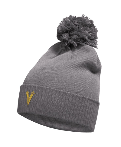 ADIDAS ORIGINALS MEN'S ADIDAS VEGAS GOLDEN KNIGHTS CHARCOAL 2024 NHL WINTER CLASSIC CUFFED KNIT HAT WITH POM