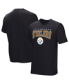 NFL PROPERTIES MEN'S BLACK PITTSBURGH STEELERS HOME TEAM ADAPTIVE T-SHIRT