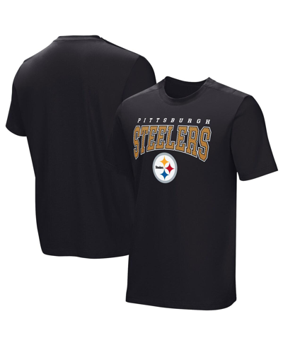 Nfl Properties Men's Black Pittsburgh Steelers Home Team Adaptive T-shirt