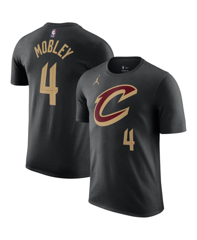 Jordan Men's  Evan Mobley Black Cleveland Cavaliers 2022/23 Statement Edition Name And Number T-shirt
