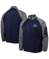 DUNBROOKE MEN'S DUNBROOKE NAVY TENNESSEE TITANS HURRICANE RAGLAN FULL-ZIP WINDBREAKER JACKET