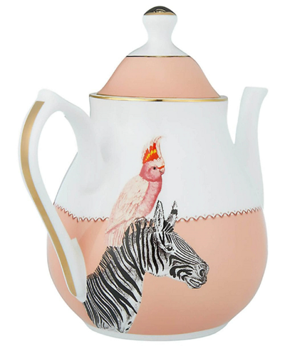 Yvonne Ellen Cockatoo And Zebra Teapot In Multi