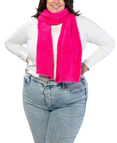 Marcus Adler Eyelash Scarf In Hot Pink