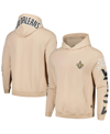THE WILD COLLECTIVE MEN'S AND WOMEN'S THE WILD COLLECTIVE CREAM NEW ORLEANS SAINTS HEAVY BLOCK PULLOVER HOODIE