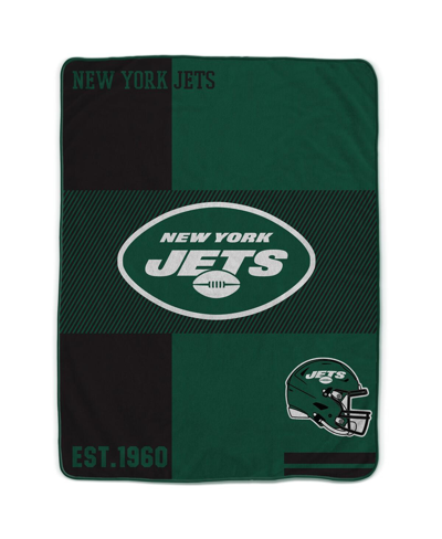 Pegasus Home Fashions New York Jets 60" X 80" Sherpa Throw Blanket In Green