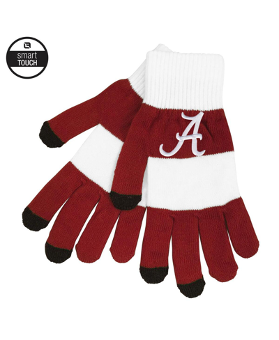 Logofit Men's Alabama Crimson Tide Trixie Texting Gloves In Maroon,white