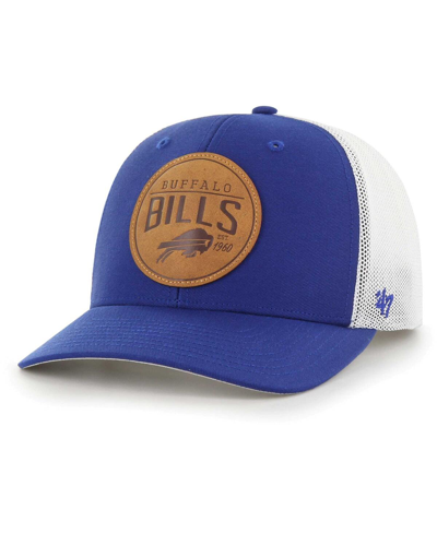 47 Brand Men's ' Royal Buffalo Bills Leather Head Flex Hat