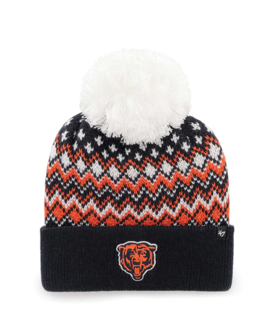 47 Brand Women's ' Navy Chicago Bears Elsa Cuffed Knit Hat With Pom