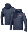 UNDER ARMOUR MEN'S UNDER ARMOUR NAVY AUBURN TIGERS SURVIVOR FLEECE HOODIE QUARTER-ZIP JACKET