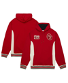 MITCHELL & NESS MEN'S MITCHELL & NESS CRIMSON OKLAHOMA SOONERS TEAM LEGACY FRENCH TERRY PULLOVER HOODIE