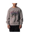 THE WILD COLLECTIVE MEN'S AND WOMEN'S THE WILD COLLECTIVE GRAY BUFFALO BILLS DISTRESSED PULLOVER SWEATSHIRT
