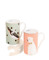 YVONNE ELLEN PENGUIN AND POLAR BEAR MUGS, SET OF 2