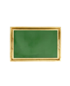 Vietri Florentine Wooden Accessories Medium Rectangular Tray In Green