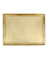 Vietri Florentine Wooden Accessories Large Rectangular Tray In Gold
