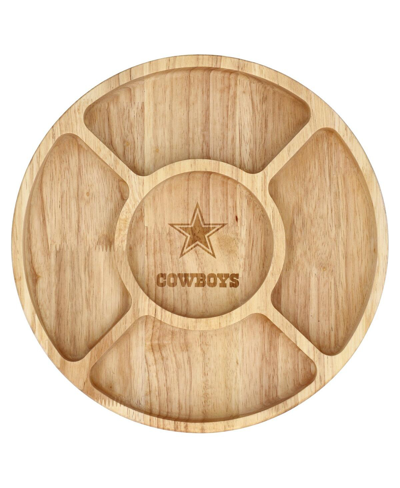 Memory Company The  Dallas Cowboys Wood Chip And Dip Serving Tray In Brown