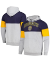 FANATICS MEN'S FANATICS BRANDED NAVY DENVER NUGGETS CONTRAST PIECED PULLOVER HOODIE