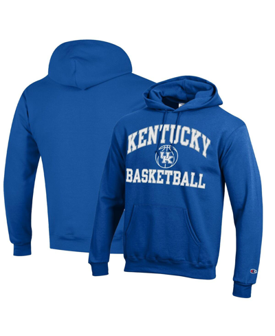 Champion Men's  Royal Kentucky Wildcats Basketball Icon Powerblend Pullover Hoodie
