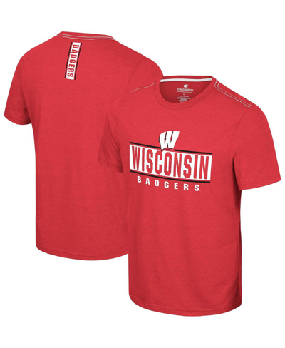 Colosseum Men's  Red Wisconsin Badgers No Problemo T-shirt