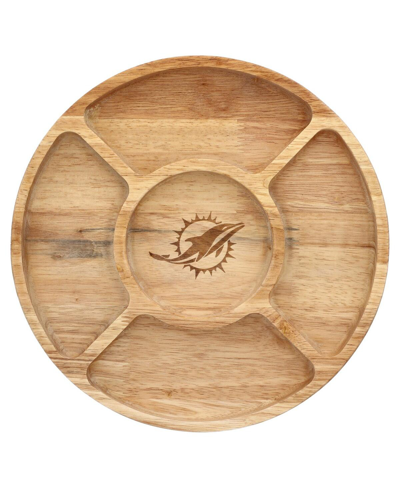 Memory Company The  Miami Dolphins Wood Chip And Dip Serving Tray In Brown