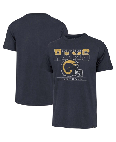 47 Brand Men's ' Blue Distressed Los Angeles Rams Time Lock Franklin Big And Tall T-shirt