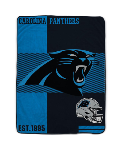 Pegasus Home Fashions Carolina Panthers 60" X 80" Sherpa Throw Blanket In Blue