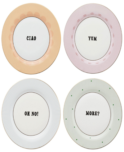 Yvonne Ellen Slogan Side Plates In Multi