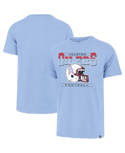 47 Brand Men's ' Light Blue Distressed Houston Oilers Time Lock Franklin Big And Tall T-shirt